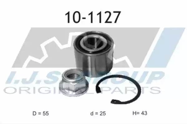 к-кт подшипника ступицы! задней\ Renault Laguna drum <01/Kangoo 98> 101127 IJS GROUP
