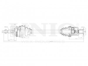 Привод в сборе передний правый CVJ-10055 UNIO