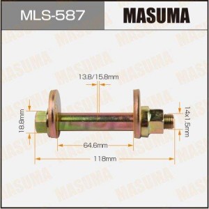 Болт MITSUBISHI сход-развальный комплект с гайкой и шайбой MASUMA MLS-587 MASUMA