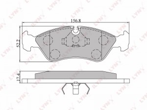 Колодки тормозные дисковые передние BD-1402 LYNXAUTO
