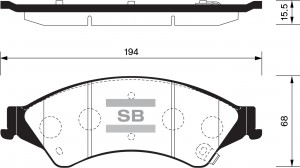Колодки передние FORD RANGER 2011- SP1596 SP1596 SANGSIN