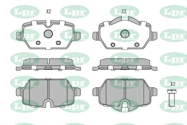 Комплект тормозных колодок 05P1249 05P1249 LPR