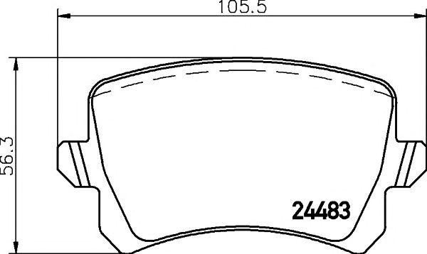 Колодки тормозные VW AUDI SEAT SKODA задние (4шт.) TEXTAR 2448301 TEXTAR