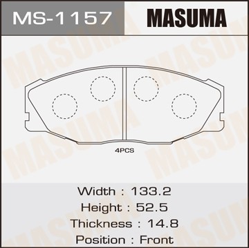 колодки дисковые п.!\Toyota Crown 2.0-3.0/2.4D-TD 87> MS1157 MASUMA