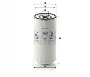 Фильтр масляный FORD Cargo (04-) MANN W 1170-9 MANN FILTER