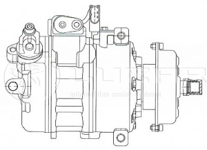 Компрессор кондиционера для а/м VW Touareg (02-)/Transporter T5 (03-) 2.5TDi LCA LCAC1825 LUZAR