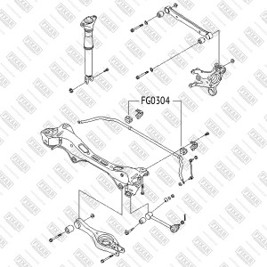 втулка стабилизатора заднего!\ Kia Ceed 06> FG0304 FIXAR