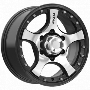 Скад Титан 16.0 / 7.0J PCD 6x139.70 ET 20.00 ЦО 109.70 Литой / Черный с полирова 1240005 SKAD