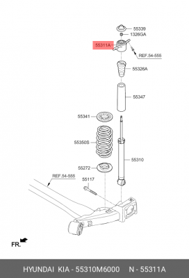 Опора амортизатора KIA Cerato (18-) заднего OE 55310M6000 HYUNDAI KIA