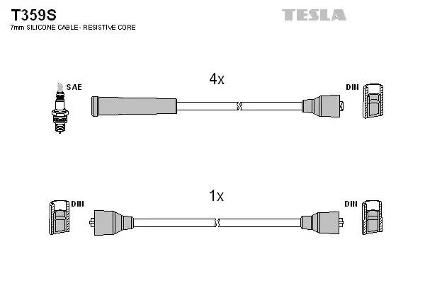 к-кт проводов!\ Skoda Favorit 1.3i 91-97 T359S TESLA