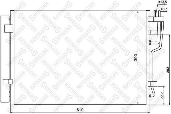 AVA HY5183 [976062H000] !радиатор кондиционера\ Hyundai Avante/Elantra/i30 1.4-2 10-45102-SX STELLOX