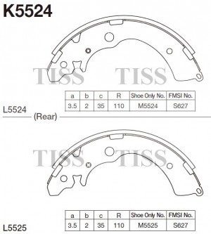 Колодки тормозные барабанные Honda Accord 88-93 K5524 K5524 MK KASHIYAMA