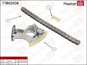 Комплект цепи привода распредвала VAG CAJA,CCAA,CEUC,CAKA,CCBA,CAKA,CCBA 77B0203 77B0203K MASTER KIT