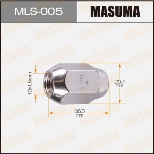 Гайка колеса М12х1.5х34 конус закрытая ключ 21мм MASUMA MLS-005 MASUMA