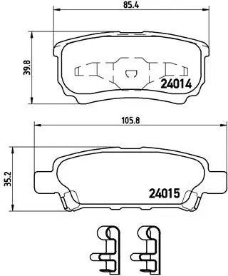 Колодки тормозные P54034 P54034 BREMBO