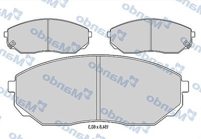 Колодки тормозные HYUNDAI Santa Fe (00-),Trajet (99-) KIA Sorento передние (4шт. MBF015587 MANDO