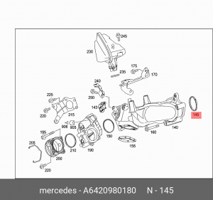КОЛЬЦО УПЛОТНИТЕЛЬНОЕ 6420980180 A 642 098 01 80 MERCEDES BENZ