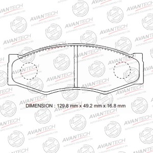 Колодки тормозные дисковые Avantech передние (противоскрипная пластина в компл.) AV375 AVANTECH
