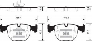 Колодки передние BMW 5 E39, X5 E39 SP2166 SP2166 SANGSIN