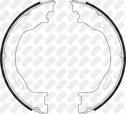 Колодки тормозные MERCEDES ML (W163) задние барабанные (4шт.) NIBK FN0719 NIBK