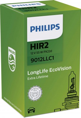 Лампа 12V HIR2 55W PX22d Long Life PHILIPS 9012LLC1 PHILIPS