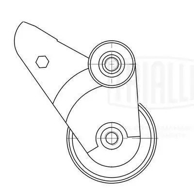 Ролик ГРМ натяж. для ам Audi A6 (01-) 3.0 (CM 6056) CM 6056 TRIALLI