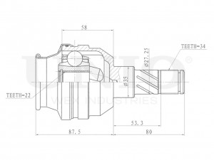 ШРУС внутренний CVJ-30015 UNIO