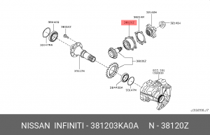 ПОДШИПНИК ШАРИКОВЫЙ 38120-3KA0A 38120-3KA0A NISSAN