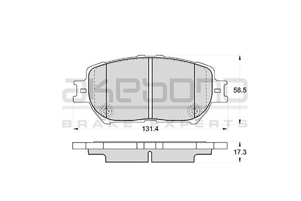 Колодки тормозные дисковые передние ПОДХОДЯТ ДЛЯ TOYOTA CAMRY (V30) 2.4, 3.0 AN- AN671K AKEBONO