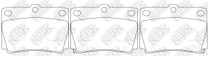 Колодки задние (MITSUBISHI PAJERO SPORT/MONTERO SPORT 9809 2.5D/3.0) PN3391 PN3391 NIBK