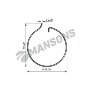 Кольцо стопорное BPW ступицы (54x2) MANSONS 300170 MANSONS
