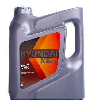 HYUNDAI XTEER GEAR OIL-4 75W90 4Л API GL-4 SEMISYNTETIC 1041435 HYUNDAI XTEER