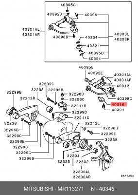 ОТБОЙНИК РЕЗИНОВЫЙ MR113271 MR113271 MITSUBISHI