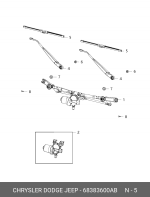 68383600AB BLADE 68383 600AB CHRYSLER
