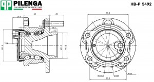 Ступица задняя без системы автоматической парковки FOCUS 3 HB-P5492 HBP5492 PILENGA