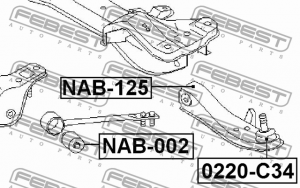 Сайлентблок NAB-125 NAB-125 FEBEST