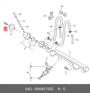 БОЛТ С ВНУТРЕННИМ ШЕСТИГРАННИ- (МИН ЗАКАЗ С ЦС 25 ШТ) N90427502 N 904 275 02 VAG