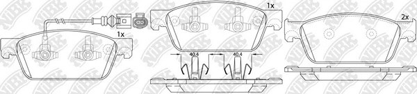Колодки тормозные VW T5 (03-) передние (4шт.) NIBK PN33001W NIBK