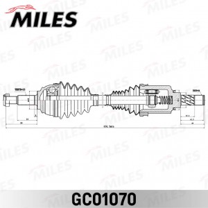 Привод в сборе Largus (17-)/X-Ray (15-) левый(Дв.21129/Renault JR5) GC01070 GC01070 MILES