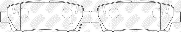 Колодки тормозные TOYOTA Mark 2 задние (4шт.) NIBK PN1323 NIBK