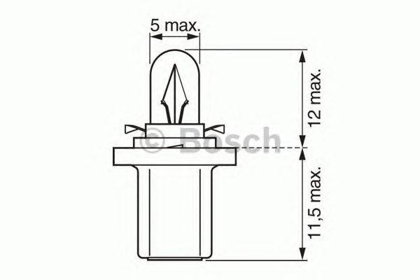 Лампа 24V 1.2W BAX8.5d серый патрон Trucklight BOSCH 1 987 302 514 BOSCH