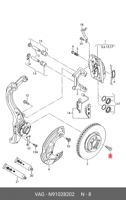 Болт AUDI Q7 (05-) ОЕ N 910 282 02 VAG