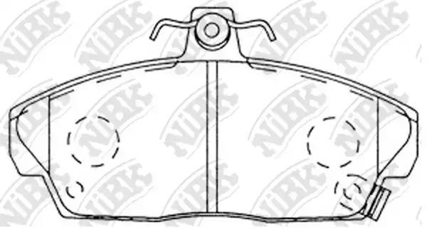 Колодки тормозные HONDA Civic (98-05) передние (4шт.) NIBK PN8103 NIBK