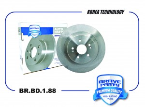 Диск тормозной задний T15-3502075EP BR.BD.1.88 Chery Tiggo 4 FL, 4 Pro, 8/ 8 Pro BR.BD.1.88 BRAVE