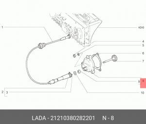 Корпус ВАЗ-2121,21213 привода спидометра АвтоВАЗ 21210380282201 LADA VAZ