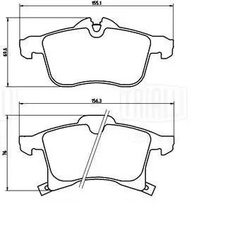 Колодки торм. Opel Astra H (04-)/Zafira B (05-) диск. перед. (керам.) (PF 2102CR PF2102CR TRIALLI