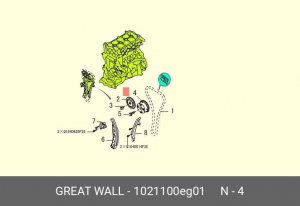 Шестерня GREAT WALL Hover H6 распредвала впускного OE 1021100-EG01 GREAT WALL