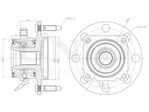 Ступица передняя (с ABS) HUB-20300 UNIO