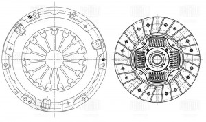 Сцепление в сборе (без гидравлической муфты) FR1915 TRIALLI