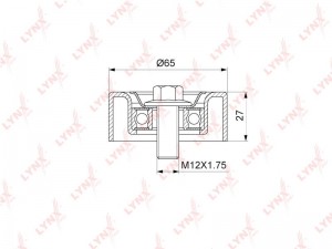 Натяжитель приводного ремня HYUNDAI Santa Fe (09-),ix35 (09-) KIA Sorento (09-)  PB-5339 LYNXAUTO